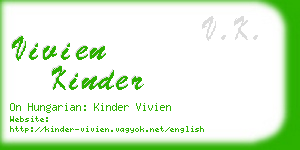 vivien kinder business card